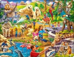 Larsen Rahmen-Puzzle, 48 Teile, 36x28 Cm, Zoo