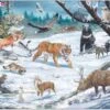 Larsen Rahmen-Puzzle, 66 Teile, 36x28 Cm, Tiere In Sibirien Und Fernost