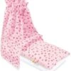 Pinolino Puppenbettzeug Für Puppenwiegen Mit Himmel 'Herzchen', Rosa, 4-tlg.