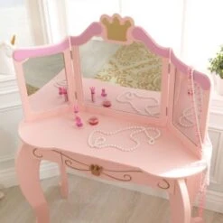 KidKraft Frisiertisch & Hocker Prinzessin, Rosa -Spielzeug Geschaft 11857221 06