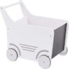 CHILDHOME Holz-Puppenwagen Stroller, Holz, Weiß