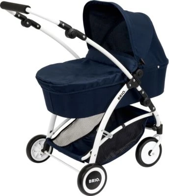 BRIO Puppenwagen Spin Blau Mit Schwenkrädern 1 BRIO Puppenwagen Spin Blau Mit Schwenkrädern