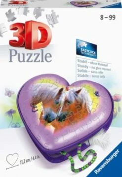Ravensburger 3D-Puzzle Herzschatulle Pferde, 54 Teile