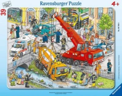 Ravensburger Rahmen-Puzzle, 39 Teile, 32,5x24,5 Cm, Rettungseinsatz 1 Ravensburger Rahmen-Puzzle, 39 Teile, 32,5x24,5 Cm, Rettungseinsatz