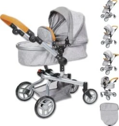 KNORRTOYS.COM Puppenwagen Boonk - Stone Brown