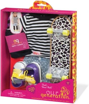 Our Generation Outfit Mit Skateboard Für 46cm Puppen 3 Our Generation Outfit Mit Skateboard Für 46cm Puppen - Image 3