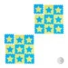 Relaxdays 18 X Puzzlematte Sterne Blau-gelb