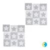 Relaxdays 18 X Puzzlematte Sterne Weiß-grau