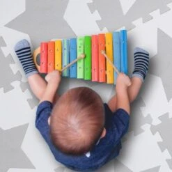 Relaxdays 18 X Puzzlematte Sterne Weiß-grau -Spielzeug Geschaft 16560570 06