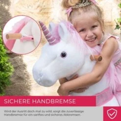 PonyCycle Kinder Reittiere Sternschnuppe Einhorn U-Serie Weiß Rosa Small Mit Sound 8 PonyCycle Kinder Reittiere Sternschnuppe Einhorn U-Serie Weiß Rosa Small Mit Sound -Spielzeug Geschaft 16707066 03