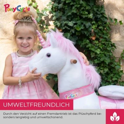 PonyCycle Kinder Reittiere Sternschnuppe Einhorn U-Serie Weiß Rosa Small Mit Sound 5 PonyCycle Kinder Reittiere Sternschnuppe Einhorn U-Serie Weiß Rosa Small Mit Sound - Image 5