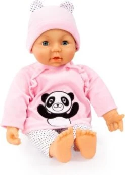 BAYER Kleider Für Puppen 40-46 Cm: 3-tlg. - Hose, Oberteil, Mütze, Rosa/weiß -Spielzeug Geschaft 16933629 03