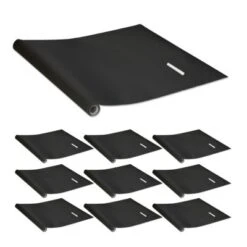 Relaxdays 10 X Tafelfolie Selbstklebend Schwarz