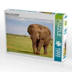 CALVENDO® Puzzle CALVENDO Puzzle Elefant Auf Tour, Namibia - 1000 Teile Foto-Puzzle Für Glückliche Stunden