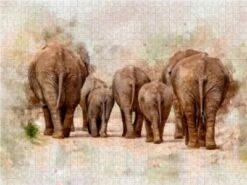CALVENDO® Puzzle CALVENDO Puzzle Elefanten - Künstlerische Impressionen Der Größten Noch Lebenden Landtiere - 1000 Teile Foto-Puzzle Für Glückliche Stunden -Spielzeug Geschaft 17360055 03