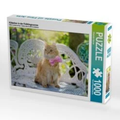 CALVENDO® Puzzle CALVENDO Puzzle Kätzchen In Der Frühlingssonne - 1000 Teile Foto-Puzzle Für Glückliche Stunden