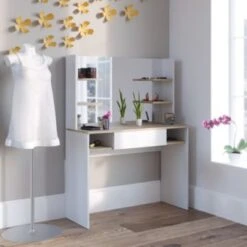 Vicco Schminktisch DAENERYS Weiß-Sonoma Frisiertisch Kommode Frisierkommode Spiegel -Spielzeug Geschaft 19335255 04