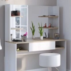 Vicco Schminktisch DAENERYS Weiß-Sonoma Frisiertisch Frisierkommode Spiegel Hocker -Spielzeug Geschaft 19335399 05