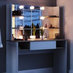 Vicco LED Schminktisch DAENERYS Weiß-Sonoma Frisiertisch Frisierkommode Spiegel 10 Vicco LED Schminktisch DAENERYS Weiß-Sonoma Frisiertisch Frisierkommode Spiegel -Spielzeug Geschaft 19336986 05
