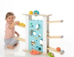 Howa Kugelbahn Aus Holz Mit 6 Rollelementen 8 Howa Kugelbahn Aus Holz Mit 6 Rollelementen -Spielzeug Geschaft 19570499 04