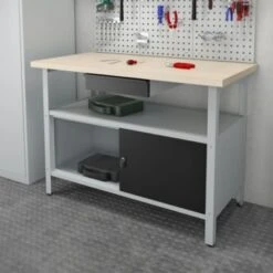Werkbank Mit Schublade Grau