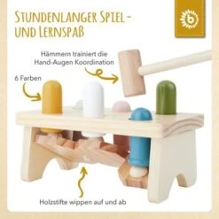 Bieco Klopfbank Buntes Holz Hammerspiel Baby Klopfer Hammer Spielzeug Ab 1 Jahr Werkbänke -Spielzeug Geschaft 20494148 03