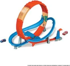 Hot Wheels Looping Crash Trackset Inkl. 1 Spielzeugauto, Motorisierte Autorennbahn -Spielzeug Geschaft 20501603 03