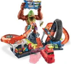 Hot Wheels City Slam Gorilla Mit Geräuschen, Spielset Mit Looping