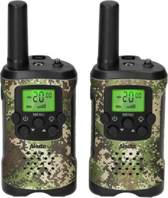 Alecto FR-115 - Set Von Zwei Walkie Talkies - Reichweite Von Bis Zu 5 Kilometern, Camouflage 1 Alecto FR-115 - Set Von Zwei Walkie Talkies - Reichweite Von Bis Zu 5 Kilometern, Camouflage