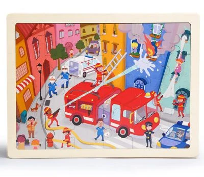 TOPBRIGHT Holzpuzzle Feuerwehr, 24 Teile 1 TOPBRIGHT Holzpuzzle Feuerwehr, 24 Teile