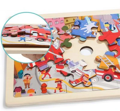 TOPBRIGHT Holzpuzzle Feuerwehr, 24 Teile 2 TOPBRIGHT Holzpuzzle Feuerwehr, 24 Teile - Image 2