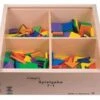 SINA®SPIELZEUG Holzspielzeug Fröbel Gabe 7-1 Quadrate & Dreiecke 25mm