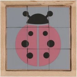 KINDSGUT Holzwürfel-Puzzle Tiere Würfelpuzzle