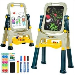 COSTWAY® Kindertafel Staffelei Standtafel Höhenverstellbar