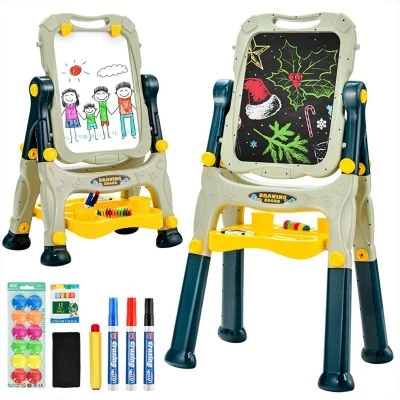 COSTWAY® Kindertafel Staffelei Standtafel Höhenverstellbar 1 COSTWAY® Kindertafel Staffelei Standtafel Höhenverstellbar