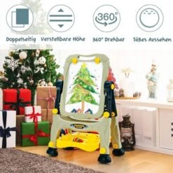 COSTWAY® Kindertafel Staffelei Standtafel Höhenverstellbar 8 COSTWAY® Kindertafel Staffelei Standtafel Höhenverstellbar -Spielzeug Geschaft 21652731 03