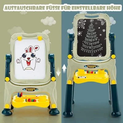 COSTWAY® Kindertafel Staffelei Standtafel Höhenverstellbar 4 COSTWAY® Kindertafel Staffelei Standtafel Höhenverstellbar - Image 4