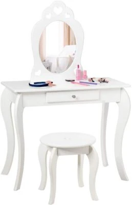COSTWAY® Schminktisch Kinder Frisiertisch 4 COSTWAY® Schminktisch Kinder Frisiertisch - Image 4