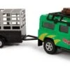 Kids Globe Land Rover Fahrzeug Mit Dino Auf Anhänger (die Cast, PullBa
