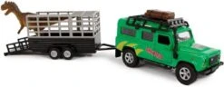 Kids Globe Land Rover Fahrzeug Mit Dino Auf Anhänger (die Cast, PullBa