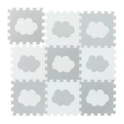 Relaxdays 18-tlg. Puzzlematte Wolke