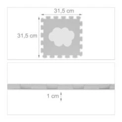 Relaxdays 18-tlg. Puzzlematte Wolke -Spielzeug Geschaft 21910035 04