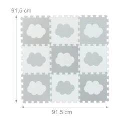 Relaxdays 18-tlg. Puzzlematte Wolke -Spielzeug Geschaft 21910035 05