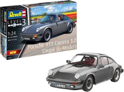 Porsche 911 Carrera 3.2 Coupé (G-Model), Revell Modellbausatz Im Maßstab 1:24, 109 Teile, 17,9 Cm 1 Porsche 911 Carrera 3.2 Coupé (G-Model), Revell Modellbausatz Im Maßstab 1:24, 109 Teile, 17,9 Cm