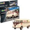 Model Set VW T1 Bulli "Dr. Oetker", Revell Modellbausatz Mit Basiszubehör Im Maßstab 1:24, 124 Teile, 18,1 Cm