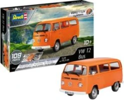 VW T2 Bus Bulli Easy-click-system, Revell Bausatz Zum Zusammenstecken Im Maßstab 1:24, 109 Teile, 19,3 Cm