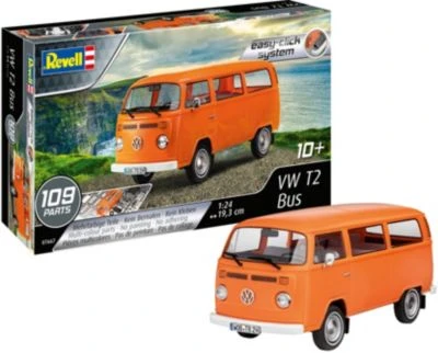 VW T2 Bus Bulli Easy-click-system, Revell Bausatz Zum Zusammenstecken Im Maßstab 1:24, 109 Teile, 19,3 Cm 1 VW T2 Bus Bulli Easy-click-system, Revell Bausatz Zum Zusammenstecken Im Maßstab 1:24, 109 Teile, 19,3 Cm