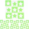 Relaxdays 36 X Puzzlematte Sterne Weiß-grün