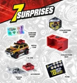 Majorette Tune Ups Series 2 - Spielzeugauto Aus Metall Mit Chromeffekt Zum Tunen, Mit 7 Überraschungen, 1 Von 18 Autos Zum Sammeln Im Überraschungspack -Spielzeug Geschaft 22194669 04