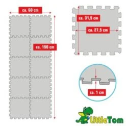 LittleTom Puzzlematte Uni Gelb 9 Teile -Spielzeug Geschaft 22402129 06